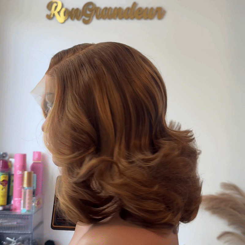 Zoe — Honey Brown Bouncy Bob | Pre Styled Lace Front Wig